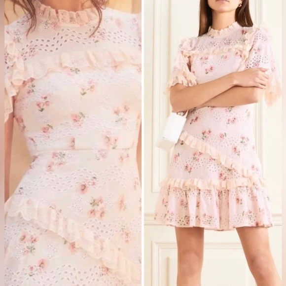 🩷 Needle & Thread Luxury Dress Desert Rose Lace mini - rose pink powder - Picture 2 of 15